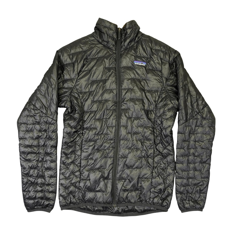 Patagonia Micro Puff Jacket Womens XS Black Insulated Quilted Full Zip 84070